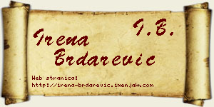 Irena Brdarević vizit kartica